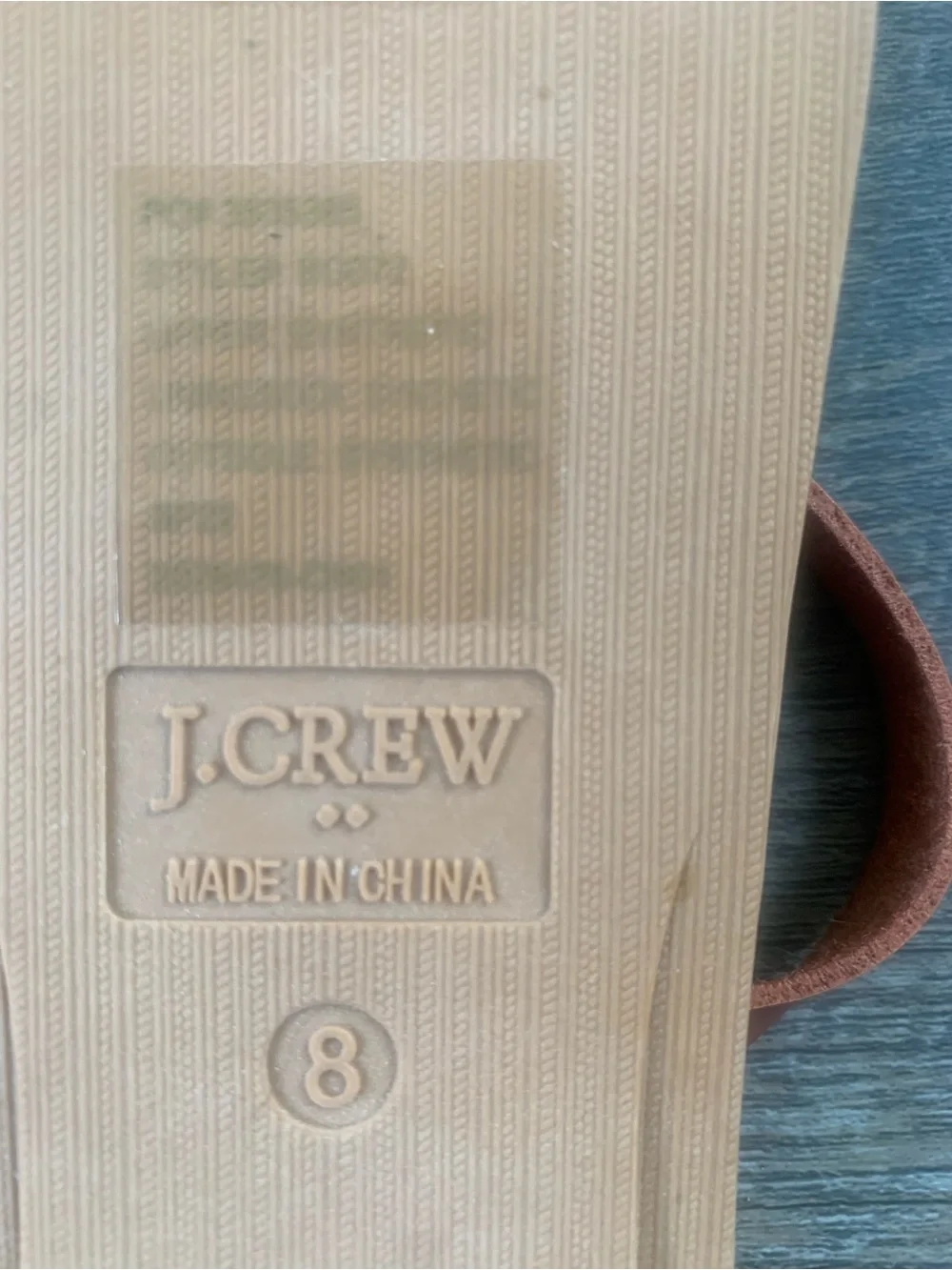 J.Crew Summer Strappy Cognac Leather  Flat Sandals